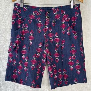 Shredly MTB Mountain Biking Shorts Women Size 8 Multicolor Aztec Vented Cycling